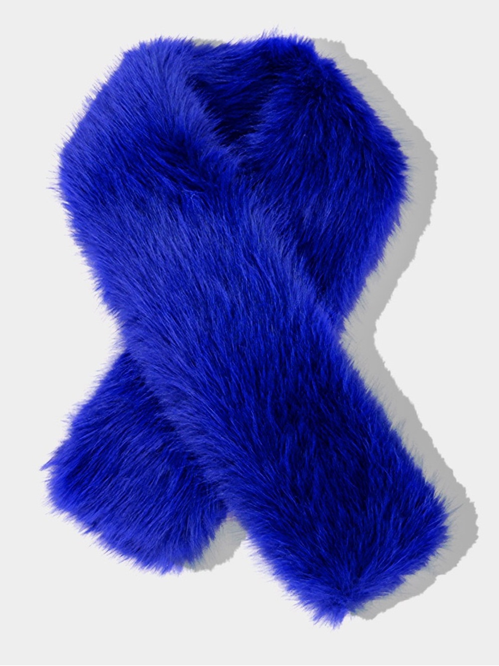 Faux Fur Scarf in Electric Blue - Women's Accessory